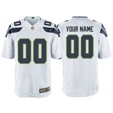 Seattle Seahawks White Game Customized Jersey