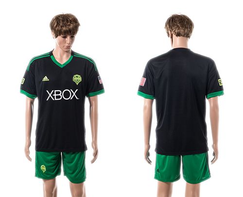 Seattle Sounders Blank Black Green Shorts Soccer Club Jersey
