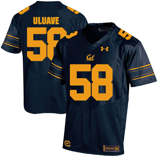 Semisi Uluave California Golden Bears Men's Jersey - #58 NCAA Navy Blue Stitched Authentic