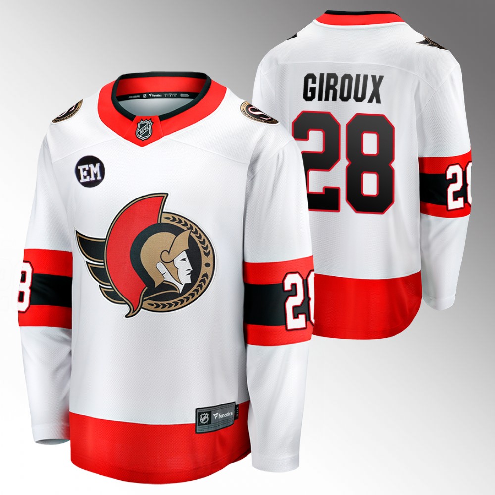 Senators Claude Giroux Jersey Away White Breakaway Player Men
