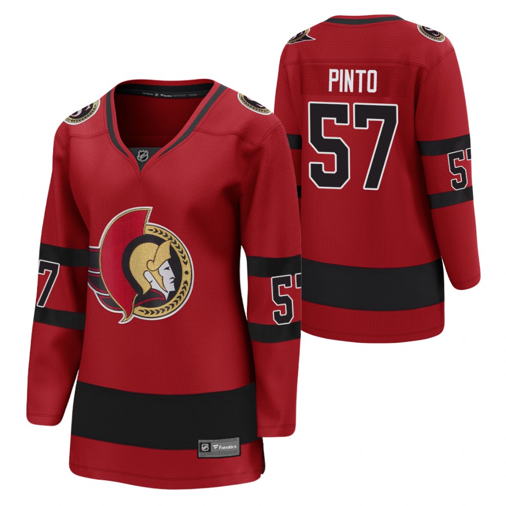 Shane Pinto Ottawa Senators Reverse Retro Red Women Jersey