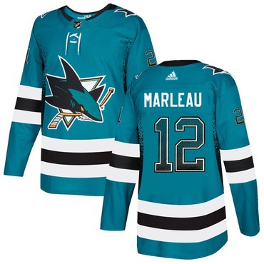 Sharks 12 Patrick Marleau Teal Drift Fashion Adidas Jersey
