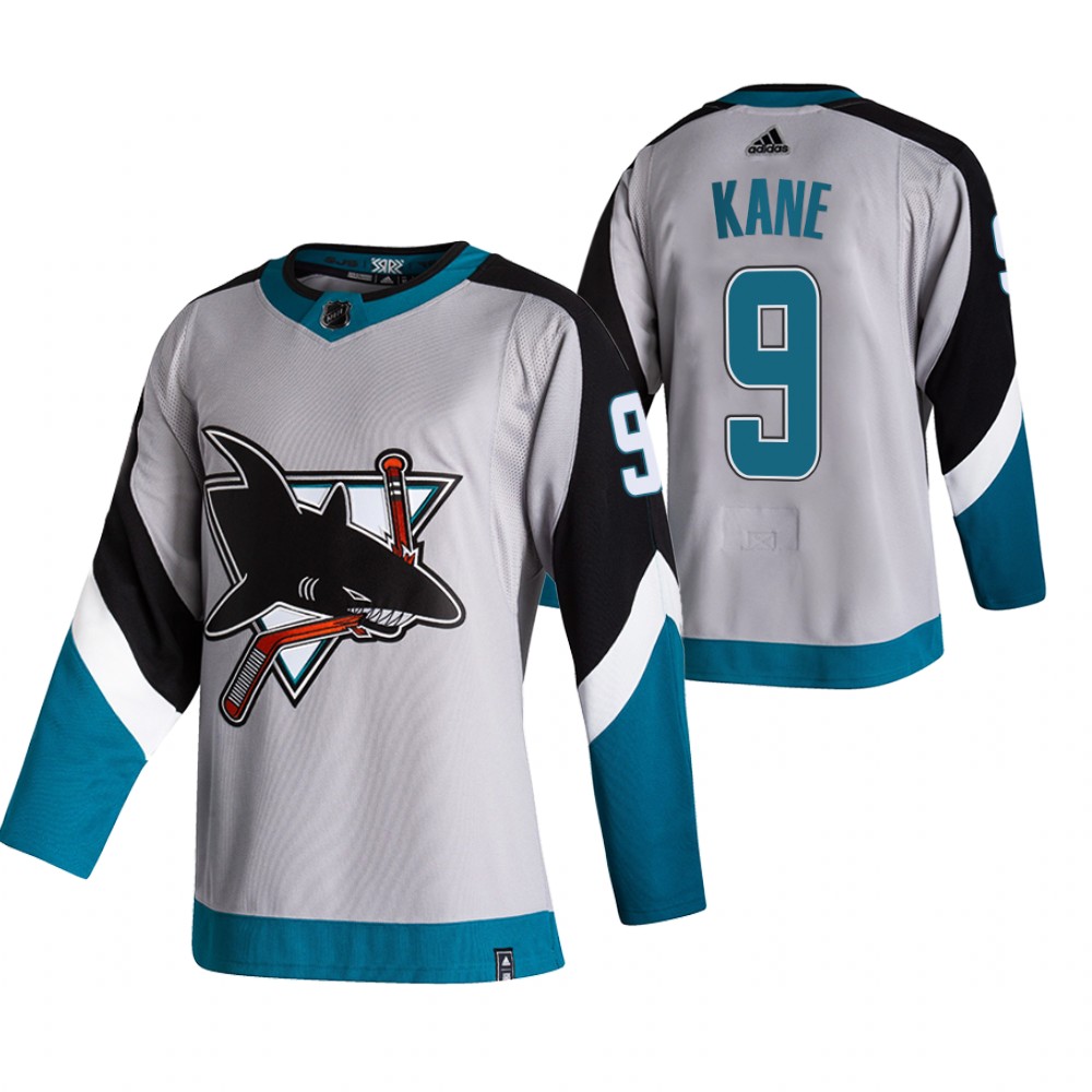 Sharks 2021 Reverse Retro #9 Evander Kane Grey Jersey Special Edition Authentic