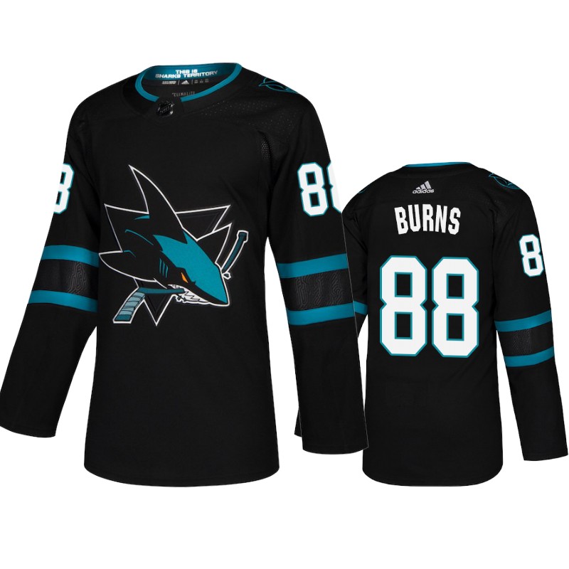 Sharks Brent Burns Black Adizero Authentic Pro Alternate Jersey