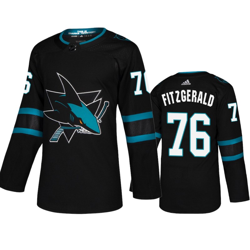 Sharks Cavan Fitzgerald Black Adizero Authentic Pro Alternate Jersey