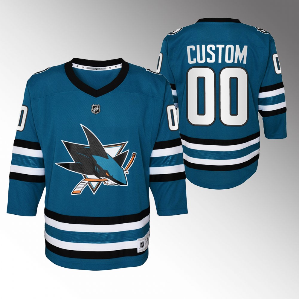 Sharks Custom 2022-23 Home Jersey Youth Replica