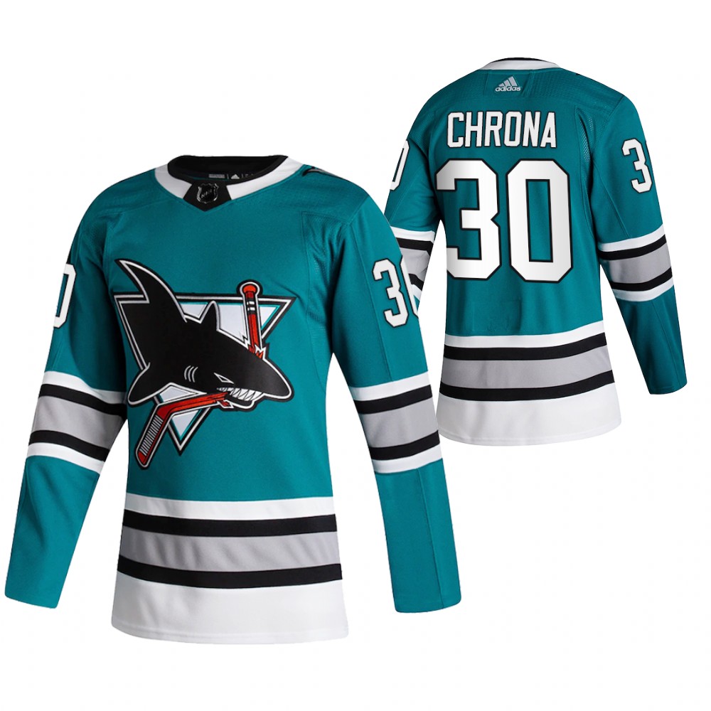 Sharks Magnus Chrona Authentic Teal 2021 Trade Jersey