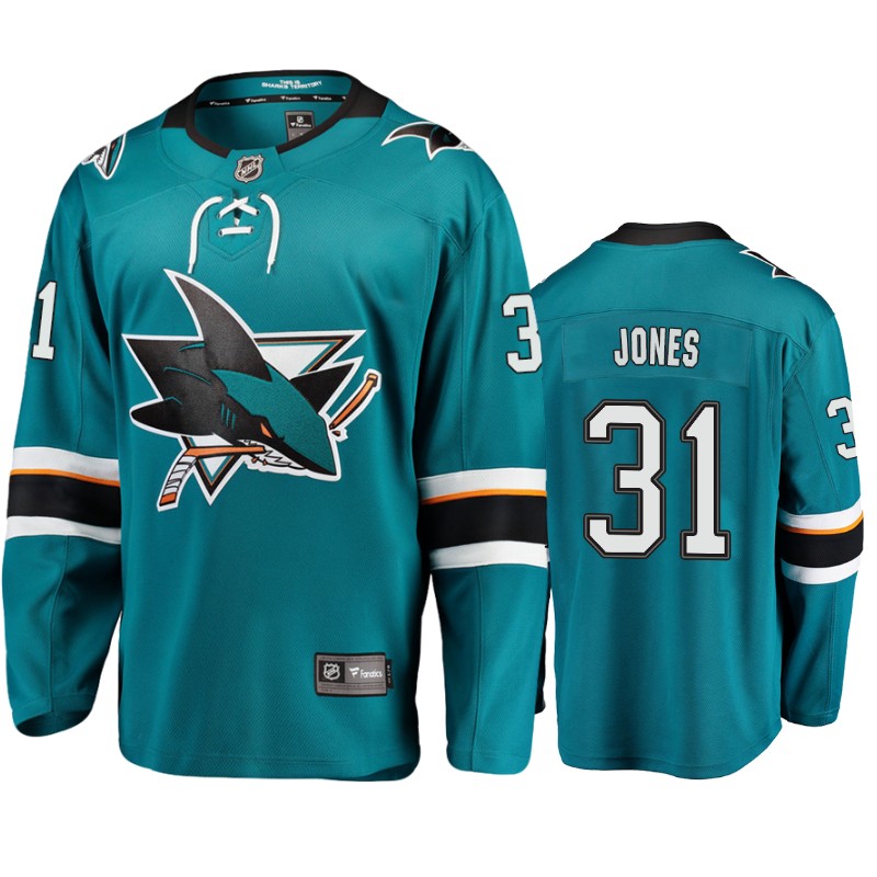 Sharks Martin Jones Teal Premier Home Jersey
