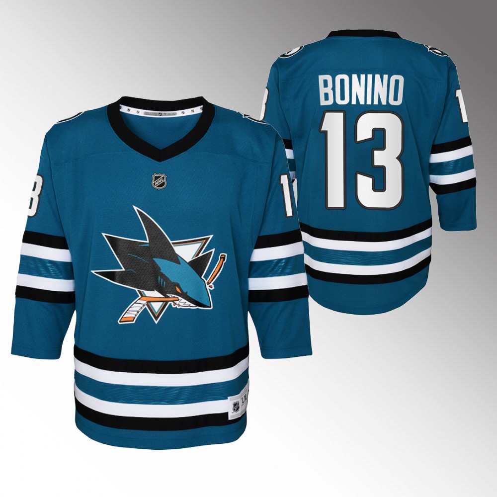 Sharks Nick Bonino 2022-23 Home Jersey Youth Replica