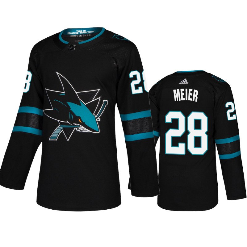 Sharks Timo Meier Black Adizero Authentic Pro Alternate Jersey