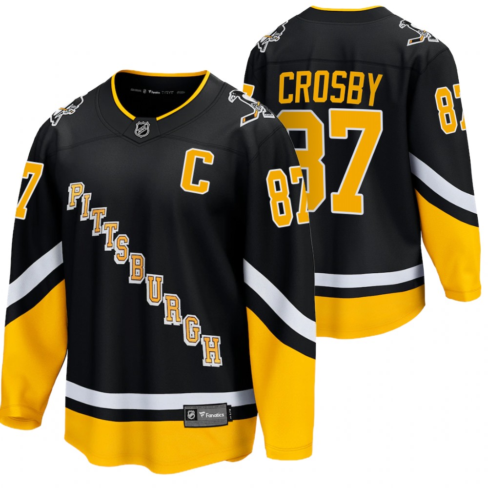 Sidney Crosby Jersey Pittsburgh Penguins Alternate Black 2021-22 Premier Breakaway