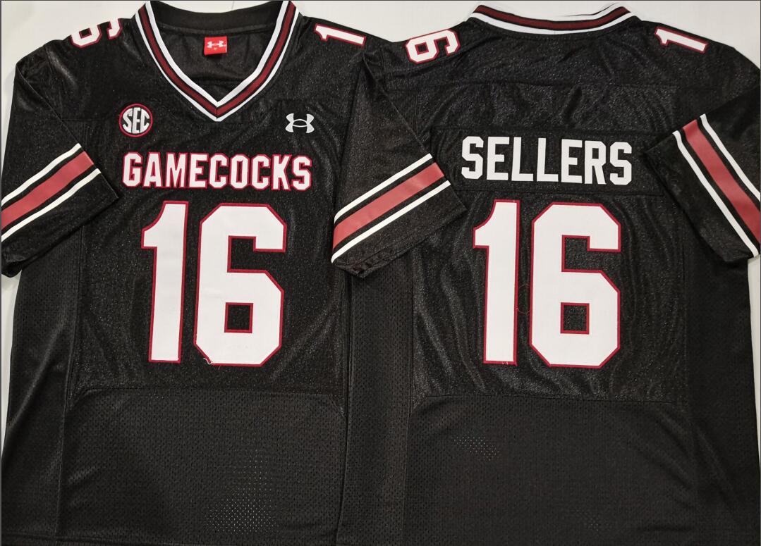 South Carolina Gamecock Black #16 SELLERS Jersey