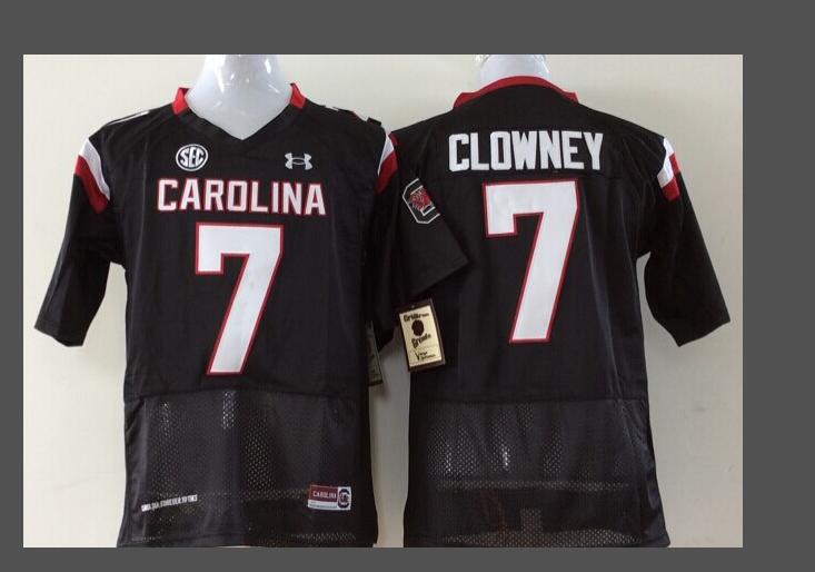 South Carolina Gamecock Black #7 CLOWNEY Jersey