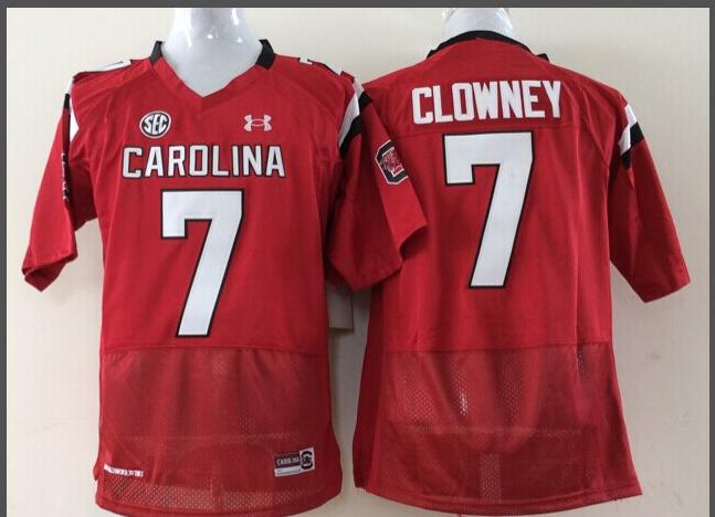 South Carolina Gamecock Red #7 CLOWNEY Jersey