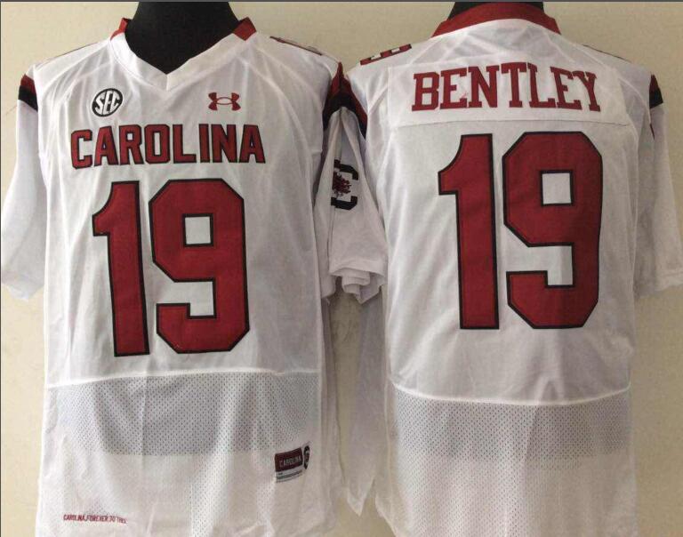 South Carolina Gamecock White #19 BENTLEY Jersey