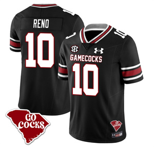South Carolina Gamecocks 2024 Vapor Limited Football Jersey - All Stitched  BLACK DANTE RENO #10