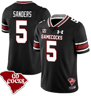 South Carolina Gamecocks 2024 Vapor Limited Football Jersey - All Stitched  BLACK RAHEIM SANDERS #5