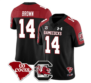 South Carolina Gamecocks 2024 Vapor Limited Football Jersey - All Stitched BLACK ALTERNATE JARED BROWN#14