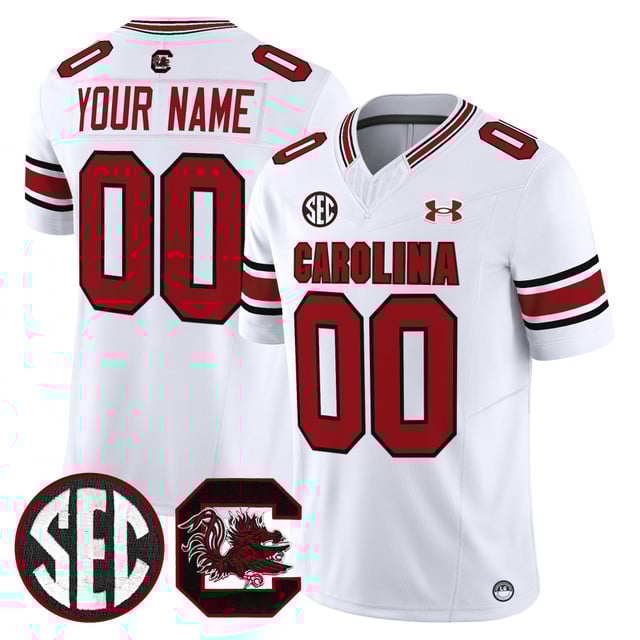 South Carolina Gamecocks 2025 Vapor Limited Custom Jersey white