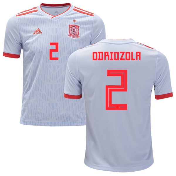 Spain #2 Odriozola Away Kid Soccer Country Jersey
