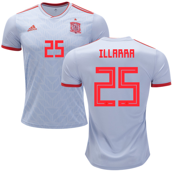 Spain #25 Illarra Away Soccer Country Jersey