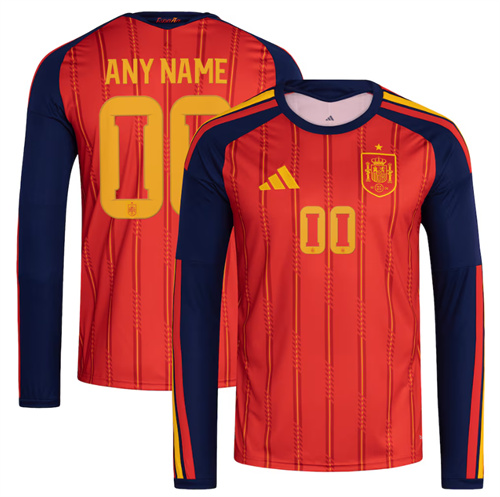 Spain National Team adidas FIFA x World Cup 2026 Home Replica Long Sleeve Custom Jersey