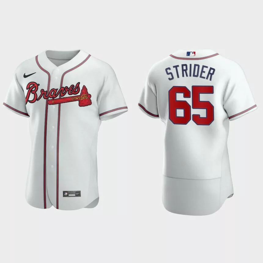 Spencer Strider Atlanta Braves Authentic Home Jersey – White