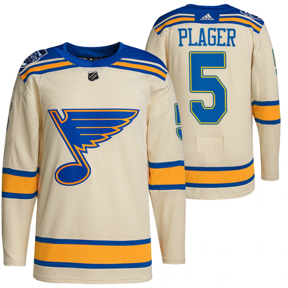 St. Louis Blues Bob Plager Cream 2022 Winter Classic Authentic Jersey