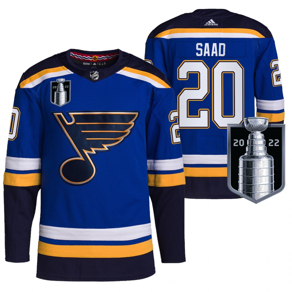 St. Louis Blues Brandon Saad Blue 2022 Stanley Cup Playoffs Authentic Pro Jersey