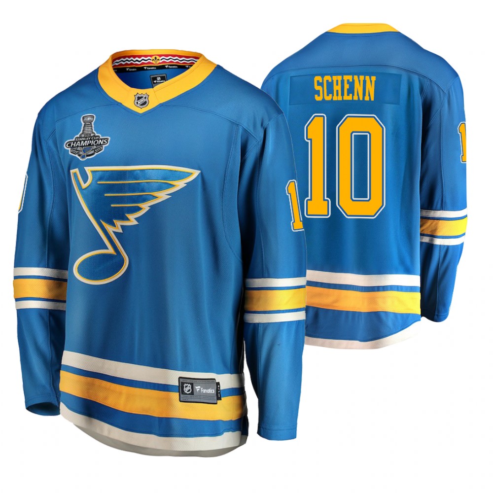 St. Louis Blues Brayden Schenn Blue 2019 Stanley Cup Champions Alternate Men's Jersey