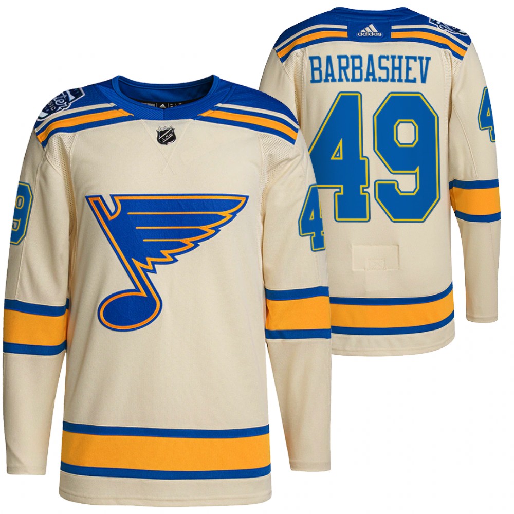 St. Louis Blues Ivan Barbashev Cream 2022 Winter Classic Authentic Jersey