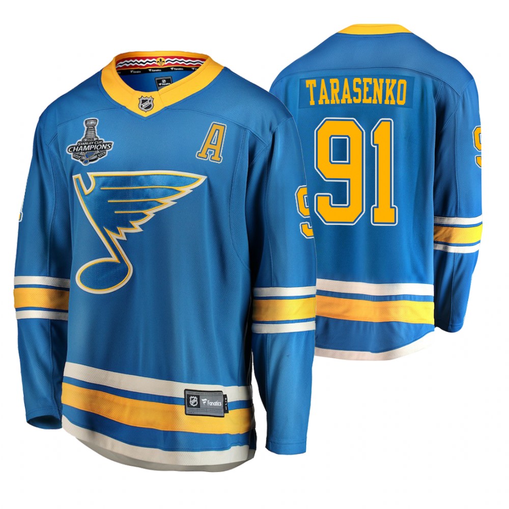 St. Louis Blues Vladimir Tarasenko Blue 2019 Stanley Cup Champions Alternate Men's Jersey