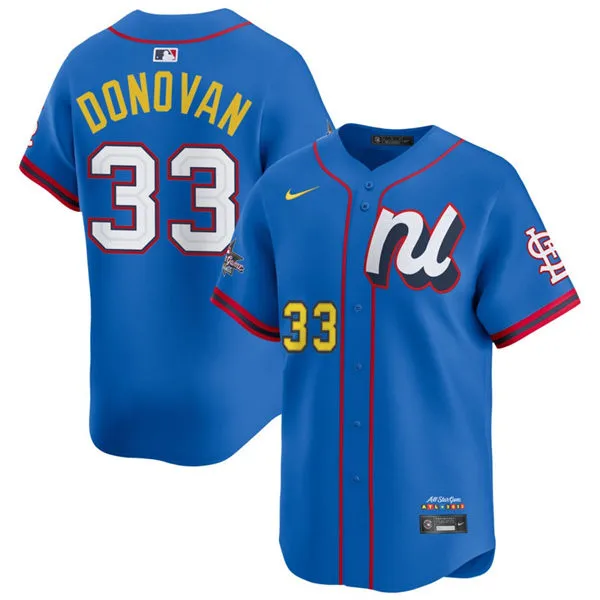 St. Louis Cardinals #33 Brendan Donovan 2025 All-Star National League Limited Player Jersey Blue 