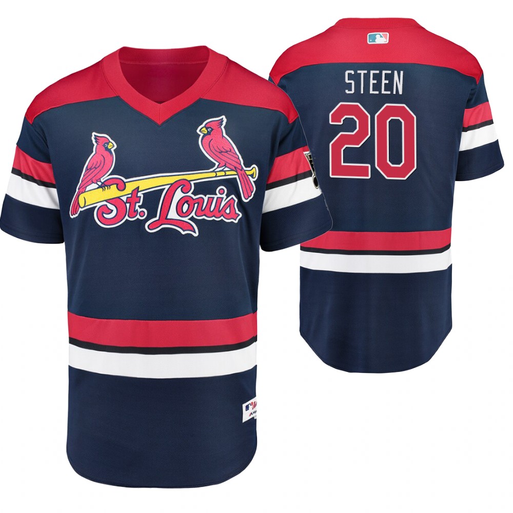 St. Louis Cardinals Alexander Steen Navy Crossover St. Louis Cardinals Flex Base Jersey