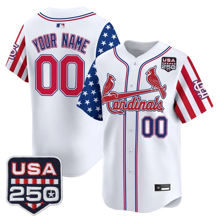 St. Louis Cardinals America 250 Edition Vapor Premier Limited Custom Jersey