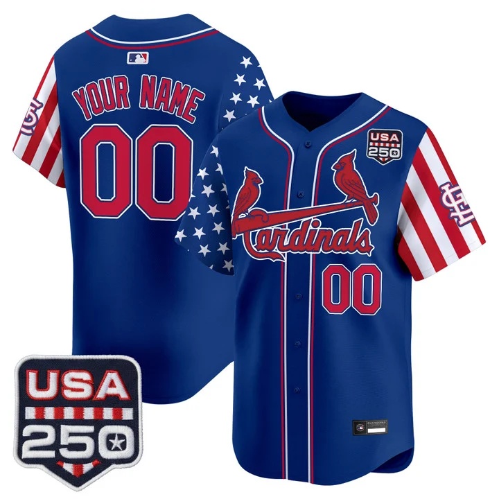 St. Louis Cardinals America 250 Edition Vapor Premier Limited Custom Jersey ROYAL