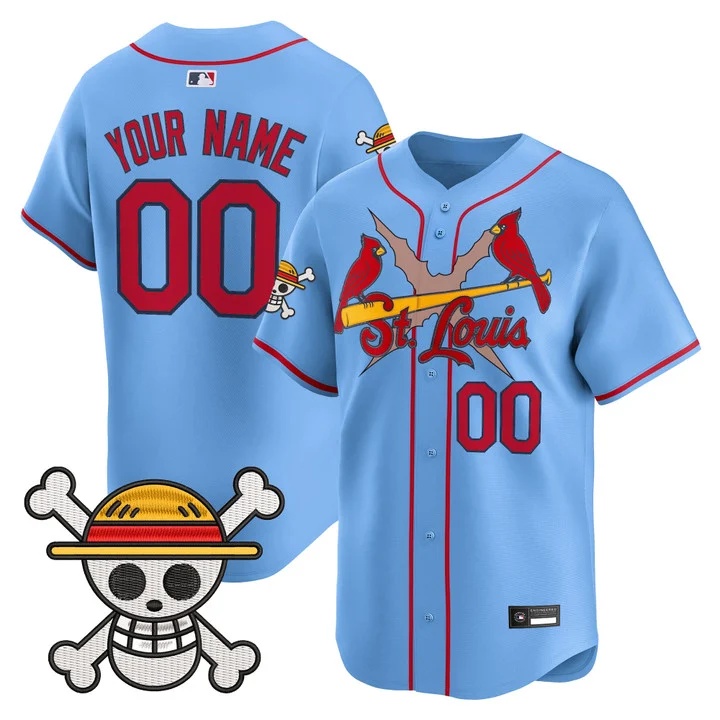St. Louis Cardinals x One Piece Vapor Premier Limited Custom Jersey BLUE
