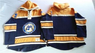 St.Louis Blues Blank Navy Blue Gold Sawyer Hooded Sweatshirt Stitched NHL Jersey