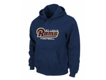St.Louis Rams Authentic font Pullover Hoodie D.Blue