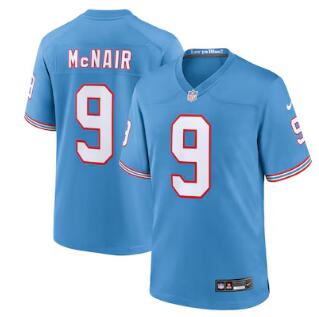 Steve McNair Tennessee Titans Nike Oilers Throwback Retired Player Game Jersey - Light Blue