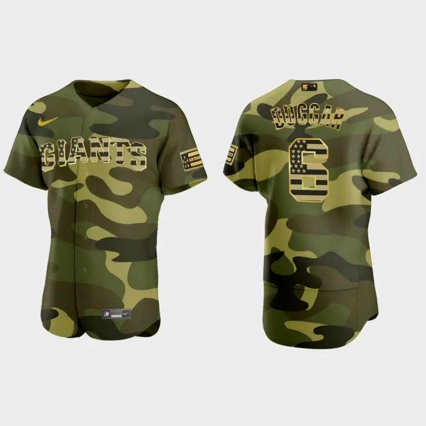 Steven Duggar San Francisco Giants 2022 Armed Forces Day Jersey – Camo