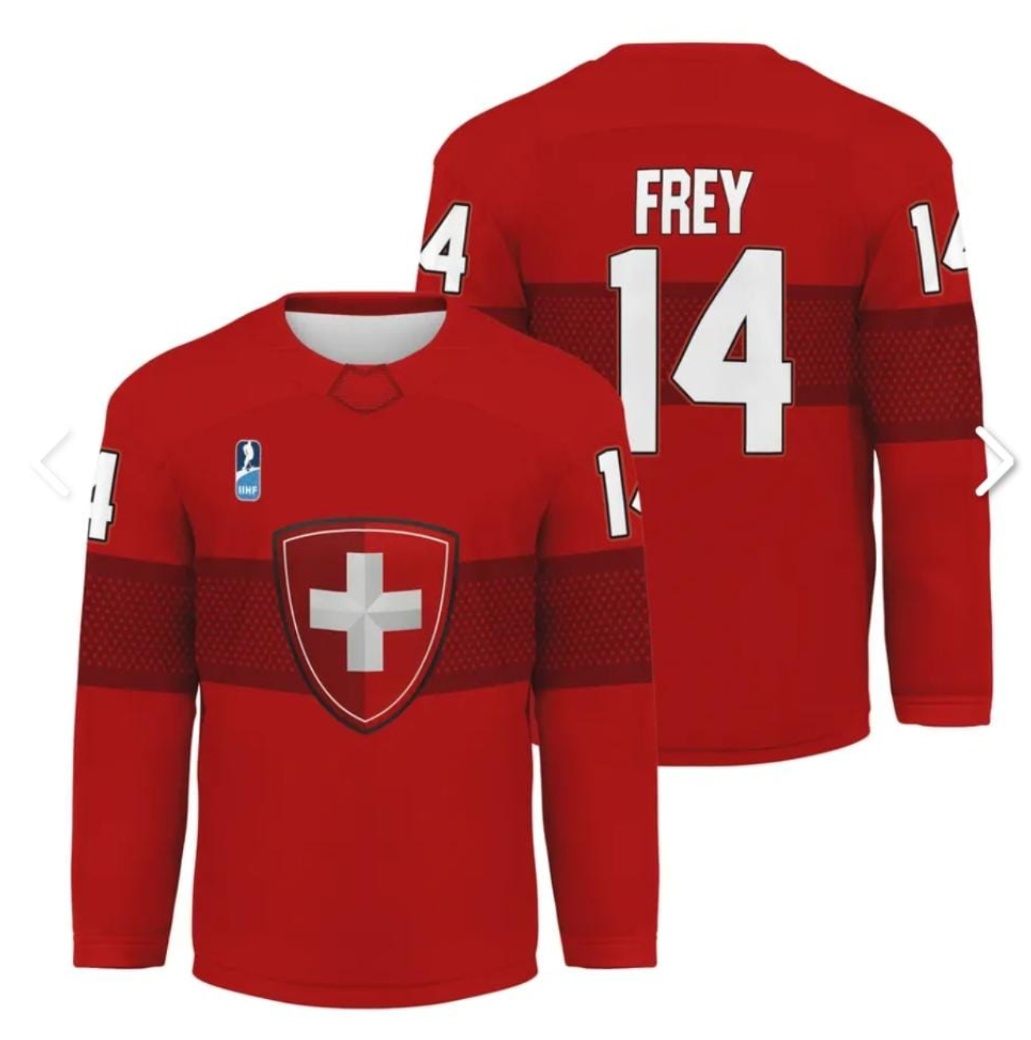 Switzerland  14 FREY HOCKEY JERSEY