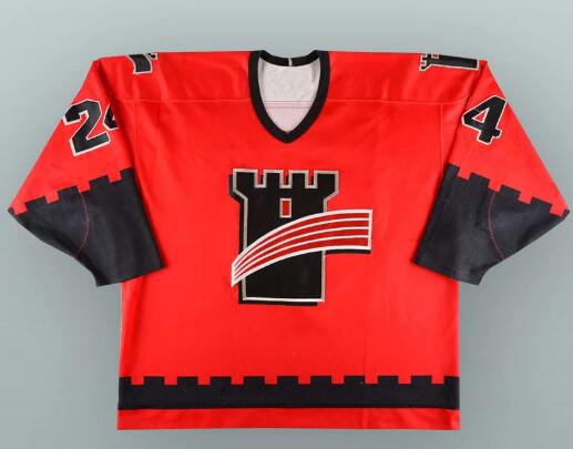 Sylvain Plamondon 24 Quebec Remparts Red Hockey Jersey