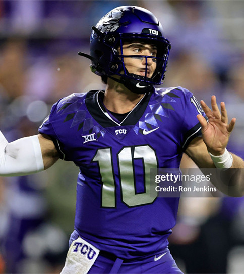 TCU Horned Frogs #10 Josh Hoover Purple College Football Game Jersey 