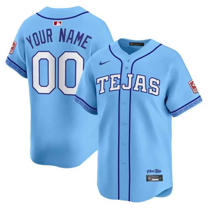 TEXAS RANGERS 2026 CITY CONNECT VAPOR PREMIER LIMITED CUSTOM JERSEY BLUE