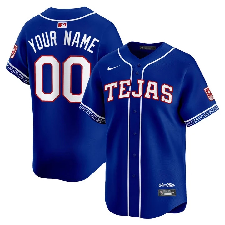 TEXAS RANGERS 2026 CITY CONNECT VAPOR PREMIER LIMITED CUSTOM JERSEY ROYAL