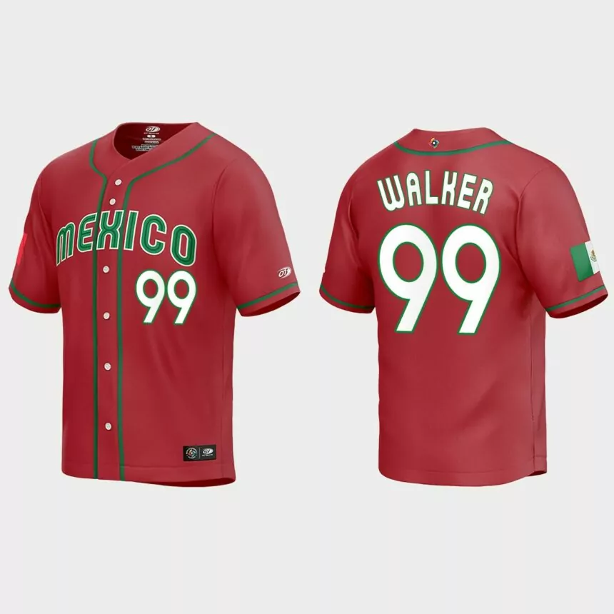 Taijuan Walker Mexico Baseball 2023 World Baseball Classic Replica Jersey – Red