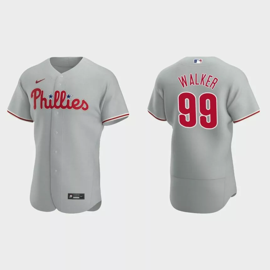 Taijuan Walker Philadelphia Phillies Authentic Road Jersey – Gray