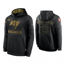 Tampa Bay Buccaneers #23 Sean Murphy-Bunting Black 2020 Salute to Service Sideline Performance Pullover Hoodie