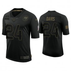 Tampa Bay Buccaneers #24 Carlton Davis Black 2020 Salute to Service Limited Jersey